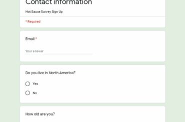 Would you fill out a survey on hot sauce ideas?