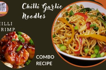 veg Chilli Garlic  Noodles recipe in Tamil | Chilli Garlic Prawns recipe  in Tamil  Indo Chinese