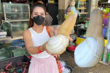 Geoduck Clam cook recipe with noodle and chili sauce recipe - Sea food recipe