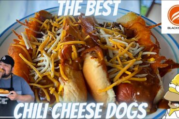 blackstone griddle recipe - amazing chili cheese dogs