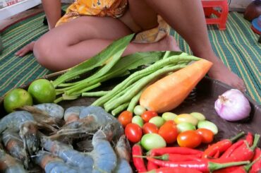 New Food - How To Cooking Shrimp Recipe With Corn & Red Chili Very Nice