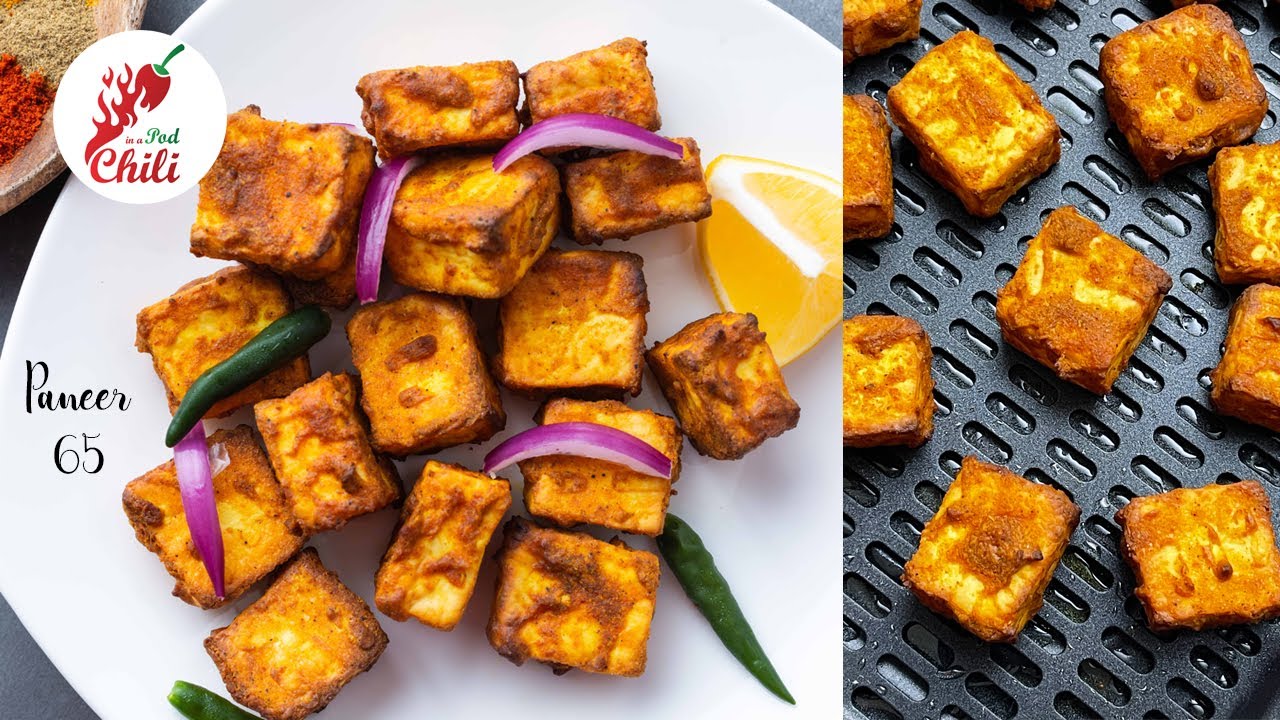 Air Fried Crispy Paneer 65 Easy Indian Air fryer recipes ASMR