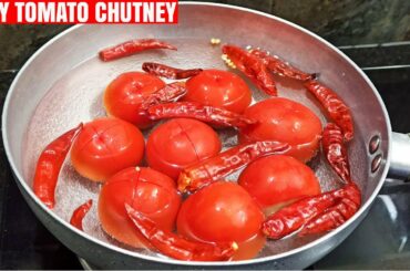 Easy Tomato Kara Chutney | Chutney recipes | Thakkali Chutney
