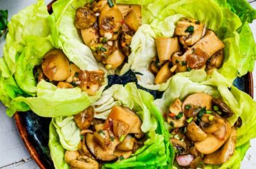 Mushroom salad with lime and chili dressing ll Healthy salad recipe ll Easy salad