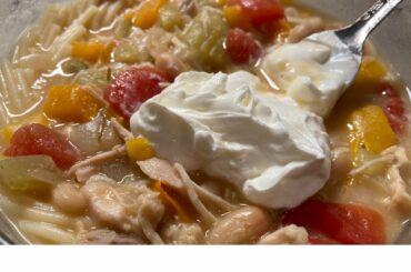 WHITE BEAN CHICKEN CHILI | COOK WITH ME