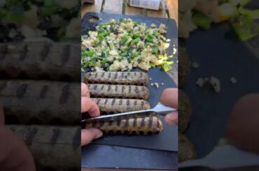 Chicken chili verde sausage tacos