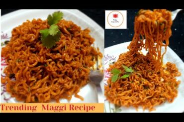 Maggi Recipes  / Trending Chilli Oil Schezwan Maggi / Trending Korean Noodles / Viral Maggi Recipe