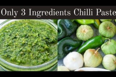GREEN CHILLI PASTE Recipe |Make and Store Chilli Paste For Long Time |Store Paste/food For Ramadan