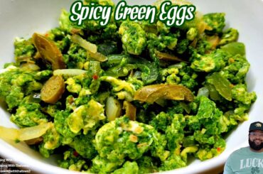 Spicy Green Eggs | Spinach Jalapeno and Feta Cheese Eggs