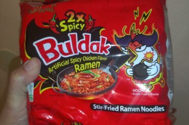It's been awhile since I had this, I hope it's still just as spicy as I remember. Who else likes this spicy ramen by Sam Yang?