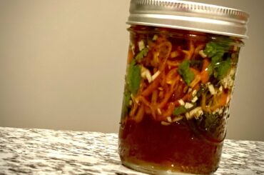 My take on Prik Nam Pla- fish sauce with habanero, lime, garlic and cilantro.