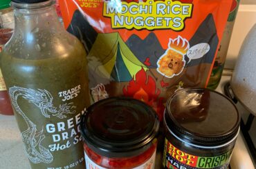 Went to Trader Joe’s for a spicy haul. The Mochi nuggets are bomb. Green dragon sauce was decent too.