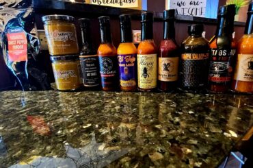 Went to fiery foods fest in Albuquerque. Here's my haul. I also met Smokin Ed!