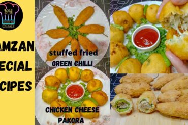 Chicken Cheese Pakora Recipe AND Stuffed Fried Green Chili Recipe | Ramadan Special Recipes 2022