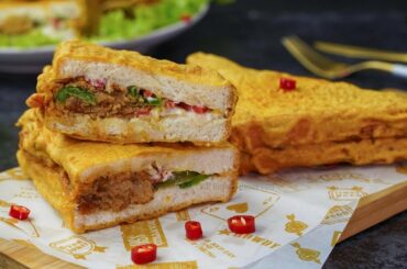 Bread Pakora Stuffed with Shami Kabab Recipe by SooperChef (Iftar Special Recipes)