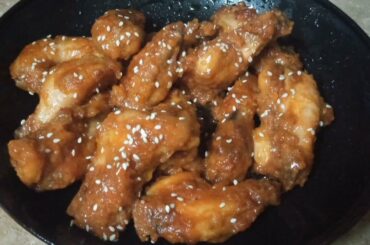 Korean Chinese Chili Sticky Wings Recipe By Cooking With Nazneen|Crunchy Korean Fried ChickenRecipe