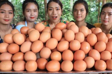 Amazing cooking grilled chicken egg with garlic chili pickle recipe - grilled chicken egg