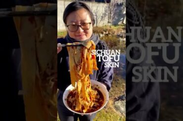SICHUAN BOILED TOFU SKIN | CARBLESS VEGAN RECIPES #shorts
