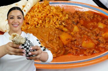 How to make Quick and Easy GROUND BEEF and Potatoes Mexican Recipe | Burrito rice and beef Recipe