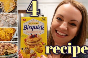 4 *MORE* BISQUICK RECIPES | EASY BREAKFAST, DINNER AND DESSERT RECIPES USING BISQUICK