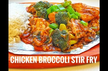 Chicken Broccoli Stir Fry In Chili-Garlic Sauce | quick 30 mins dinner | stir fry recipes