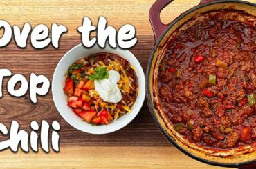 Over The Top Smoked Chili | Beef & Sausage Chili Recipe on a Bradley P10 Pro Smoker