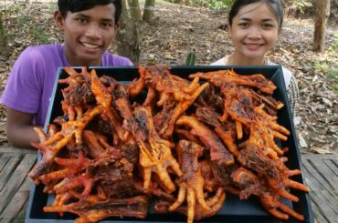 Today Yummy Cooking Chicken Legs With Chili Sauce At Srok Sre.