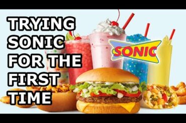 Trying SONIC for the FIRST TIME! *CHILI DOG, ONION RINGS, CHERRY LIMEADE*
