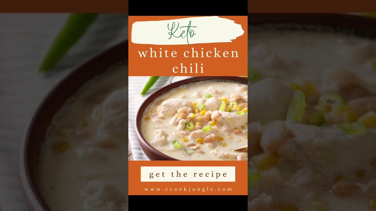 Easy white chicken chili recipe (ketofriendly) Chili Chili