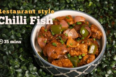 Crispy Chilli Fish Recipe | Restaurant Style Chilli Fish | Tasty Chinese Starter Recipe | Cookd