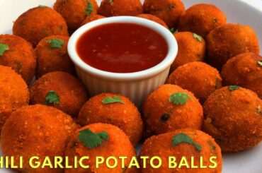 Crispy and Tasty Chili Garlic Potato Balls || Crispy Potato Balls|| Potato Snack Recipe by Spice Fun