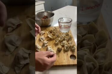 Spicy chili oil wontons and crispy potstickers