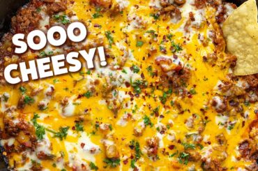 Chili Cheese Dip with Hatch Chiles! (Spicy & Cheesy!)