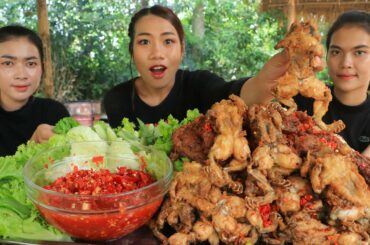 Yummy cooking fried frog with chili  sauce recipe - fried frog