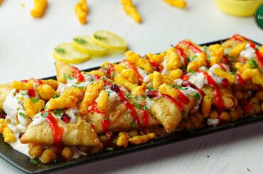 Samosa Chaat Recipe by SooperChef (Kurkure Jhatpat Jugaar)