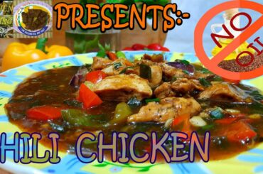 How to Make Oil Free Chili Chicken || Oil Free Chili Chicken || Oil Free Chili Chicken Recipe