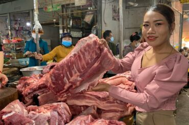 Market show, cook spicy pork soup with green chili recipe - in my village