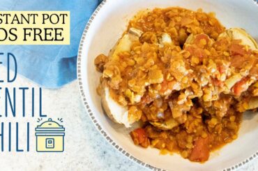 No-Chop Red Lentil Chili | Vegan Oil Free