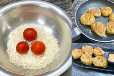 Mix Flour with Tomato Amazing Dinner Recipes | Cheese Roll Recipes | Vegetarian Dinner Recipes