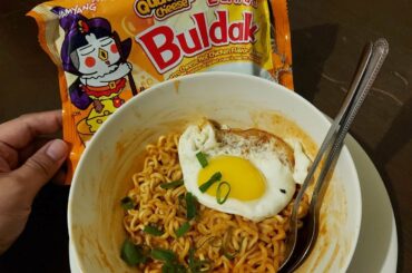 Found a new Samyang Variant at the Grocery today. Made it saucy with an egg over easy.