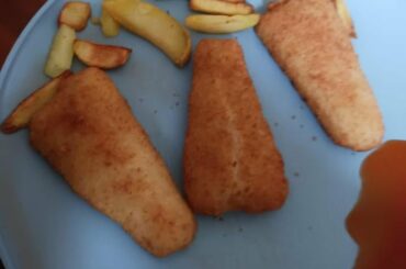 Just munching on some Fish & Chips with some Louisiana Hot Sauce.