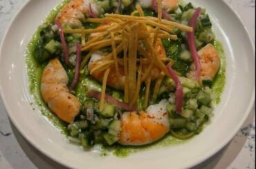 I got to put a special on my jobs menu for the week : My Shrimp Aguachile