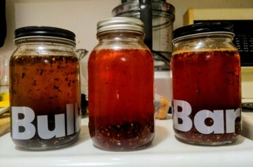 Trini Scorpion (left) and Birds Eye Chili Oil