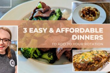 3 WEEKNIGHT DINNER IDEAS | AFFORDABLE & EASY DINNER RECIPES | WINNER DINNERS | NO. 127