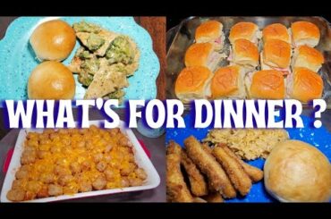 WHAT'S FOR DINNER ? 4 EASY & DELICIOUS WEEKNIGHT MEALS | SLIDERS | CHILI DOG TATER TOT CASSEROLE