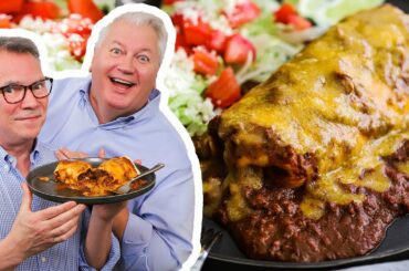 THE MOST EPIC Smothered Beef Burritos with Chili Con Carne