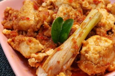 Stir Fry tofu with chili/ Super easy & simple recipe/ Tauhu goreng cili