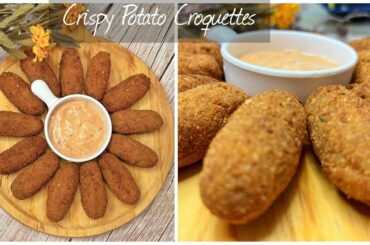 Crispy Chili Potato Bites | Croquettes | Vegetarian |  Snacks | @Razia Kitchen Stories