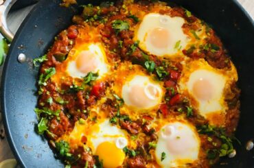 Eggs poached in Chilli Tomato Sauce | Shakshuka Recipe | Taste Assured