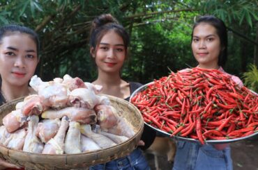 Yummy cooking fried chicken legs with chili recipe - How to cook spicy chicken legs